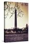 Washington Monument, Cross Processed Look in Washington, DC with Mark Twain Quote-null-Stretched Canvas