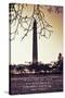 Washington Monument, Cross Processed Look in Washington, DC with Mark Twain Quote-null-Stretched Canvas