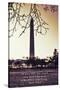 Washington Monument, Cross Processed Look in Washington, DC with Mark Twain Quote-null-Stretched Canvas