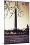 Washington Monument, Cross Processed Look in Washington, DC with Mark Twain Quote-null-Mounted Photo