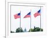 Washington Monument Flags and Capitol in DC United States USA-holbox-Framed Photographic Print