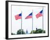 Washington Monument Flags and Capitol in DC United States USA-holbox-Framed Photographic Print