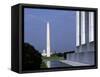 Washington Monument from Lincoln Memorial, Washington, D.C., USA-Bill Bachmann-Framed Stretched Canvas