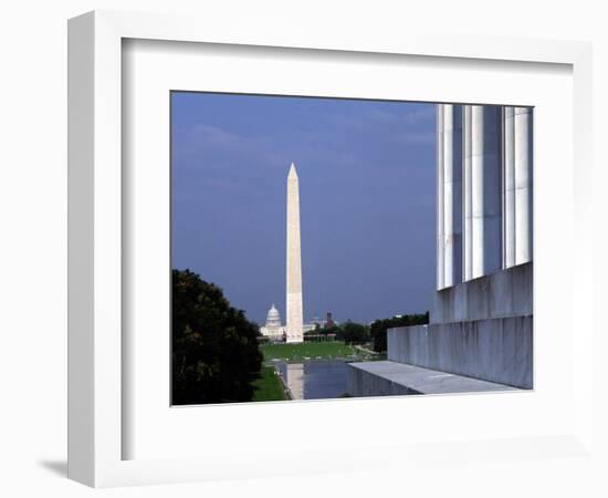 Washington Monument from Lincoln Memorial, Washington, D.C., USA-Bill Bachmann-Framed Photographic Print