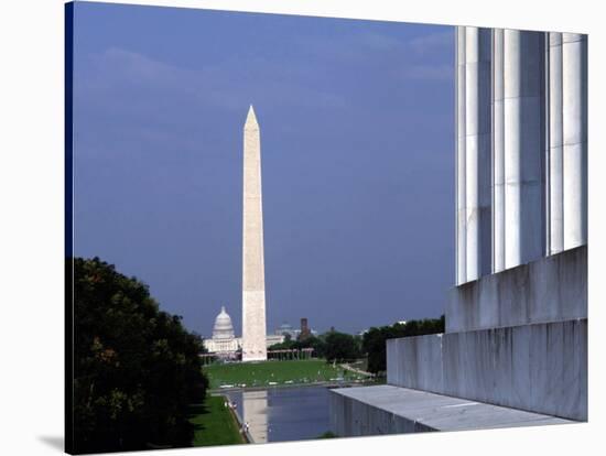 Washington Monument from Lincoln Memorial, Washington, D.C., USA-Bill Bachmann-Stretched Canvas