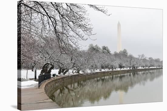 Washington Monument in Winter as Seen from Tidal Basin - Washington Dc, United States of America-Orhan-Stretched Canvas