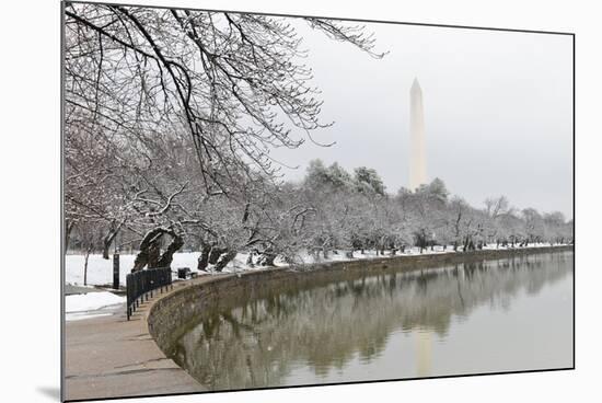 Washington Monument in Winter as Seen from Tidal Basin - Washington Dc, United States of America-Orhan-Mounted Photographic Print