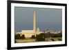 Washington Monument Mall Lincoln Capitol Night DC Travel Series 31-Kent Weakley-Framed Photographic Print