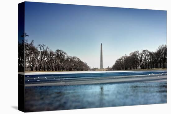 Washington Monument Reflecting Pool Washington DC-null-Stretched Canvas