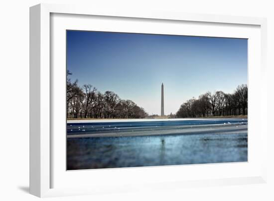 Washington Monument Reflecting Pool Washington DC-null-Framed Photo