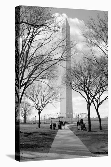 Washington Monument Through Trees-null-Stretched Canvas