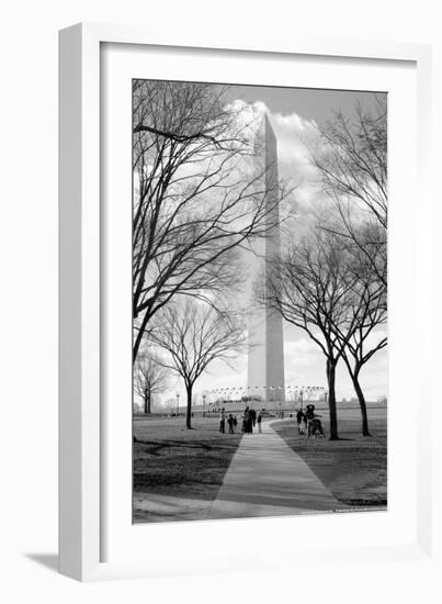 Washington Monument Through Trees-null-Framed Photo