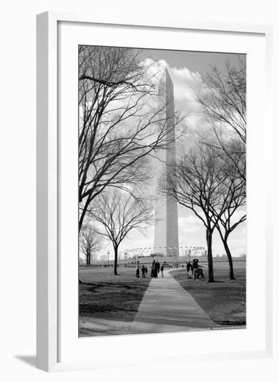 Washington Monument Through Trees-null-Framed Photo