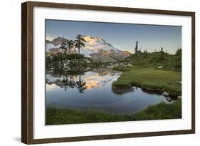 Washington, Mt. Baker Reflecting in a Tarn on Park Butte-Gary Luhm-Framed Photographic Print