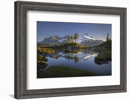 Washington, Mt. Baker Reflecting in a Tarn on Park Butte-Gary Luhm-Framed Photographic Print