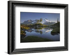 Washington, Mt. Baker Reflecting in a Tarn on Park Butte-Gary Luhm-Framed Photographic Print