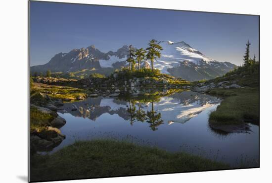 Washington, Mt. Baker Reflecting in a Tarn on Park Butte-Gary Luhm-Mounted Photographic Print
