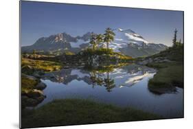 Washington, Mt. Baker Reflecting in a Tarn on Park Butte-Gary Luhm-Mounted Photographic Print