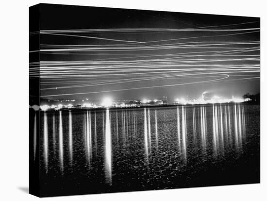 Washington National Airport Night Traffic-null-Stretched Canvas