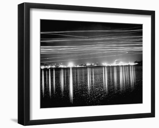 Washington National Airport Night Traffic-null-Framed Photographic Print