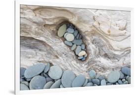 Washington, Olympic National Park. Beach Wood and Pebbles-Jaynes Gallery-Framed Photographic Print