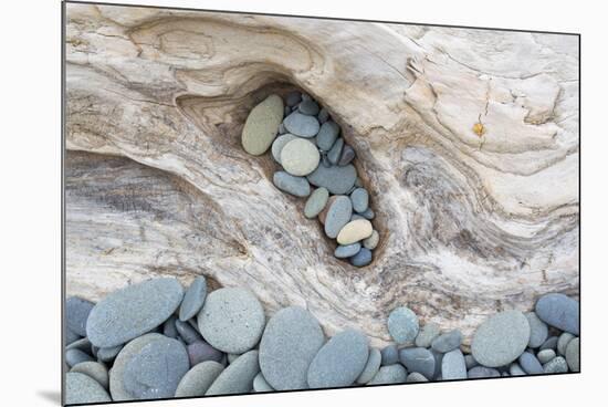 Washington, Olympic National Park. Beach Wood and Pebbles-Jaynes Gallery-Mounted Photographic Print