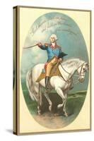 Washington on Horse, First in War-null-Stretched Canvas