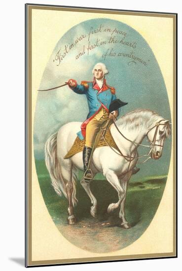 Washington on Horse, First in War-null-Mounted Art Print