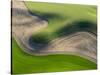 Washington, Palouse, Whitman County. Aerial of Palouse Region-Julie Eggers-Stretched Canvas