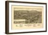 Washington - Panoramic Map of Dayton-Lantern Press-Framed Art Print