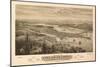Washington - Panoramic Map of Olympia-Lantern Press-Mounted Art Print