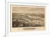 Washington - Panoramic Map of Olympia-Lantern Press-Framed Premium Giclee Print