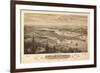 Washington - Panoramic Map of Olympia-Lantern Press-Framed Premium Giclee Print