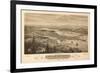 Washington - Panoramic Map of Olympia-Lantern Press-Framed Premium Giclee Print