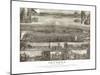 Washington - Panoramic Map of Olympia-Lantern Press-Mounted Art Print