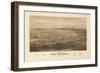 Washington - Panoramic Map of Port Townsend-Lantern Press-Framed Art Print