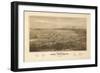 Washington - Panoramic Map of Port Townsend-Lantern Press-Framed Art Print