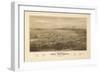 Washington - Panoramic Map of Port Townsend-Lantern Press-Framed Art Print