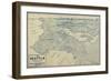 Washington - Panoramic Map of Seattle-Lantern Press-Framed Art Print