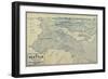 Washington - Panoramic Map of Seattle-Lantern Press-Framed Art Print