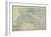 Washington - Panoramic Map of Seattle-Lantern Press-Framed Art Print