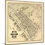 Washington - Panoramic Map of Seattle-Lantern Press-Mounted Art Print