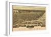 Washington - Panoramic Map of Tacoma-Lantern Press-Framed Art Print