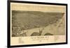 Washington - Panoramic Map of Tacoma-Lantern Press-Framed Art Print