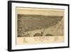 Washington - Panoramic Map of Tacoma-Lantern Press-Framed Art Print