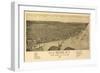 Washington - Panoramic Map of Tacoma-Lantern Press-Framed Premium Giclee Print