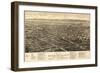 Washington - Panoramic Map of Walla Walla-Lantern Press-Framed Art Print