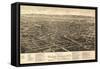 Washington - Panoramic Map of Walla Walla-Lantern Press-Framed Stretched Canvas