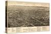 Washington - Panoramic Map of Walla Walla-Lantern Press-Stretched Canvas