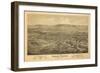 Washington - Panoramic Map of Walla Walla-Lantern Press-Framed Art Print